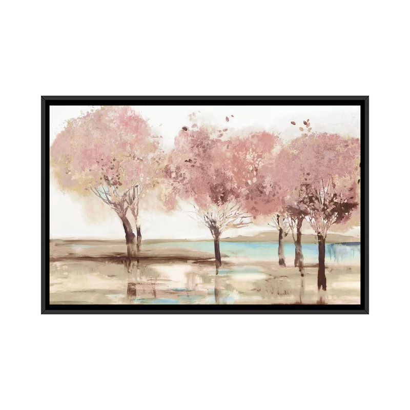« Spring transition » par Allison Pearce, reproduction d’art, Pas de tapis, H 26 po x l 40 po x 1,5 po, Toile avec cadre noir