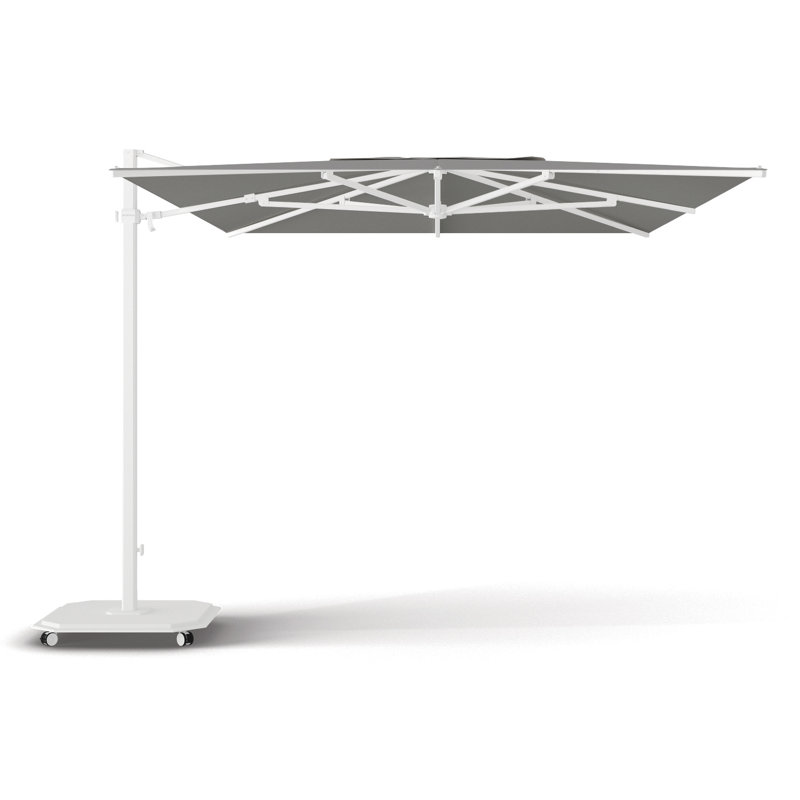 252'' W Sunbrella® Cantilever Umbrella, Matte White, Matte White, Cast Slate Sunbrella® Plainweave