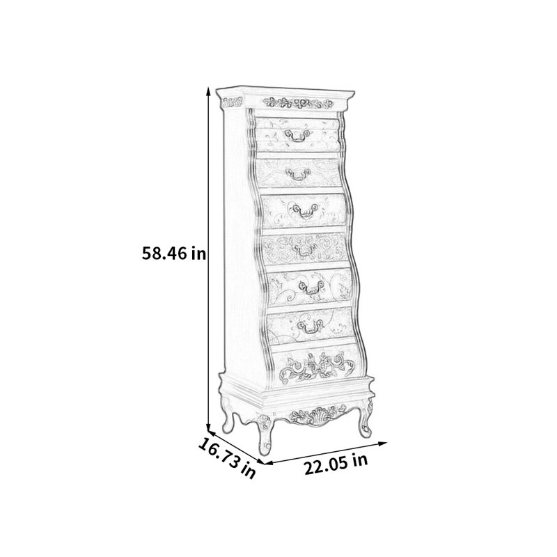 American-style painted drawer storage cabinet