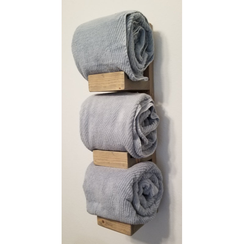 Bethany Wood Towel Rack, 31.5" H x 5" W x 7" D