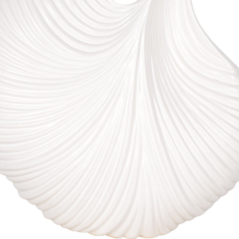 Vase en poterie avec détails texturés Karly, H 10 po x l 10 po x P 5 po