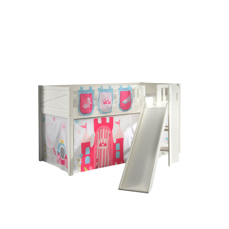 European Single (90 X 200 Cm) Loft Bed with Built-in Ladder Included, Premium