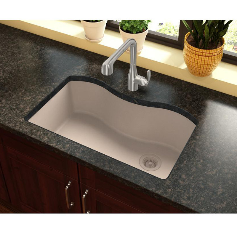 Évier de cuisine encastrable 33 po x 20 po x 9 1/2 po Quartz Classic, Mastic