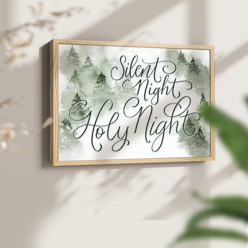 Sainte nuit - Reproduction encadrée - Restickable, H 8 po x l 10 po, Naturel