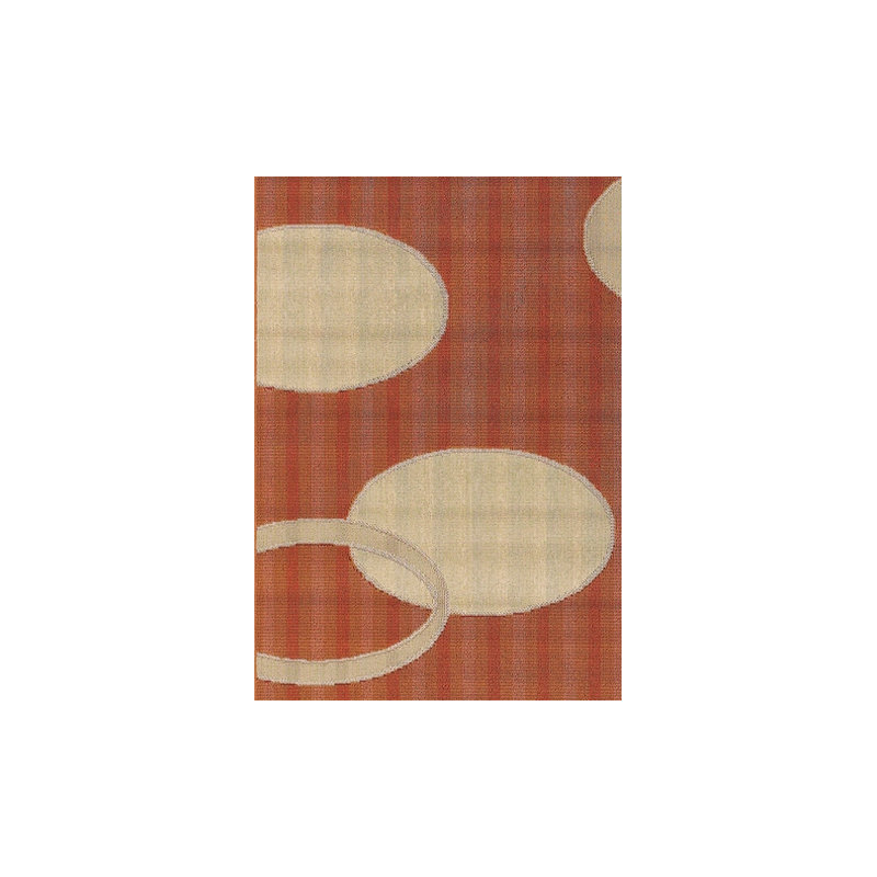 Tapis intérieur / extérieur en polypropylène géométrique tissé à la machine Walmsley, Rectangle 5 pi 2 po x 7 pi 5 po
