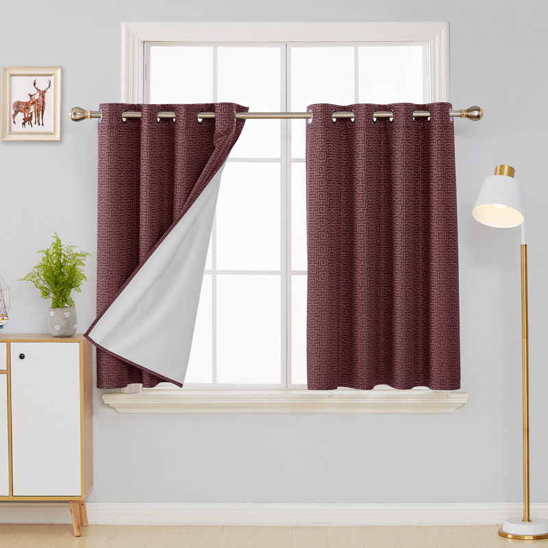 Hamblen Blackout Curtain Pair, 51" W x 107" L, Wine