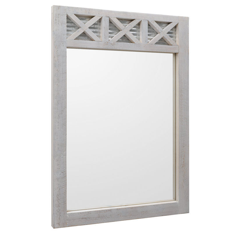 Miroir de salle de bain Frise Blerton, Blanc