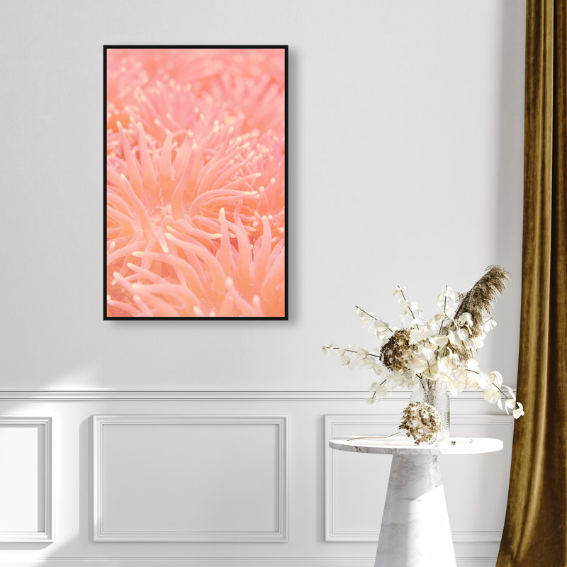 Deep Sea Flowers Print by Oliver Gal, 16"H x 11"W, Black Floater Frame