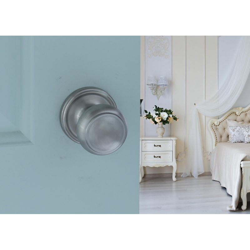 Faux bouton de porte Colonial, Acier inoxydable satiné