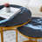 Nesting Coffee Table Set, Circular Design with Golden Frame & Wood Top