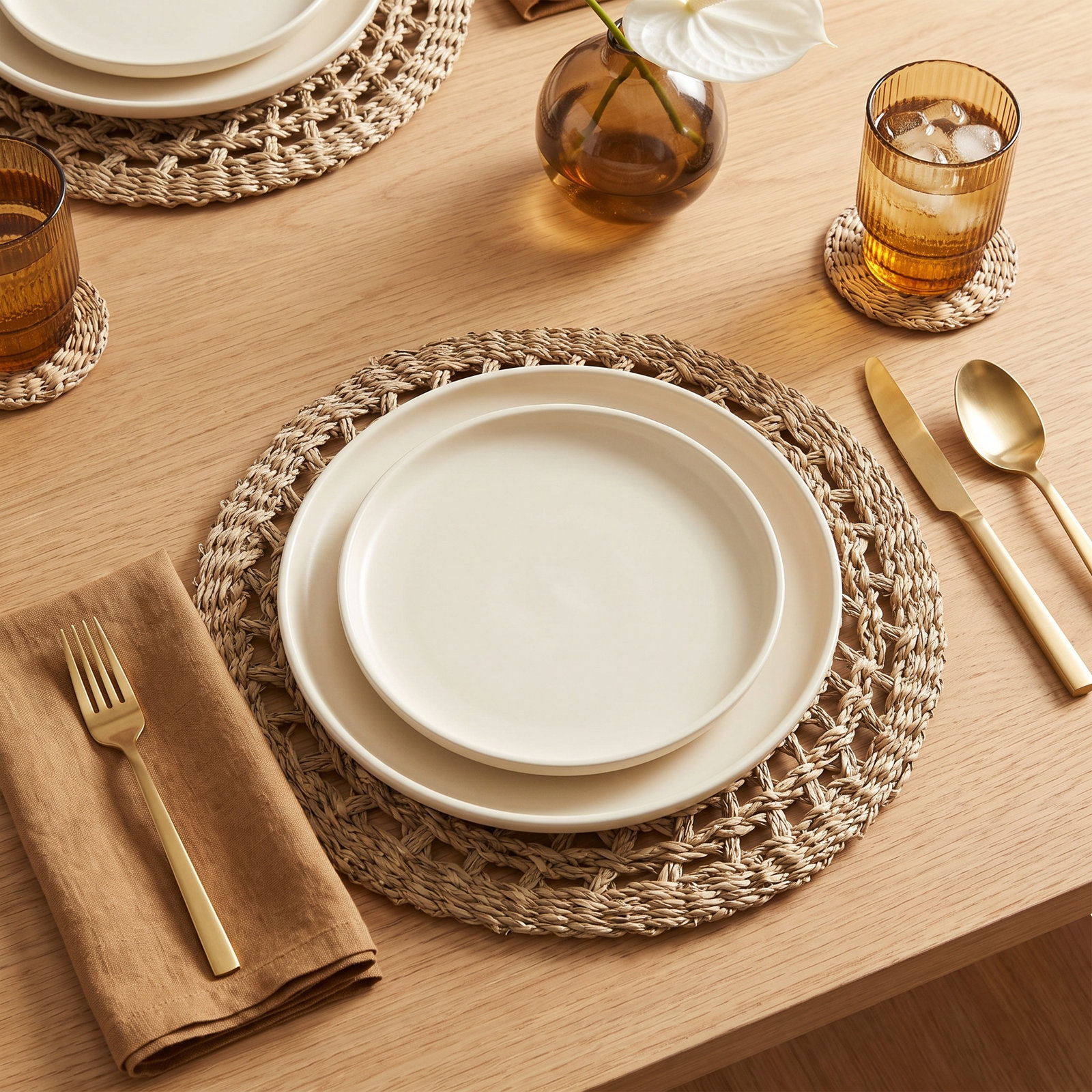 Lauderdale Seagrass Placemat, Brown