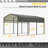 10 Ft. W x 15 Ft. D Canopy Heavy Duty Carport with Galvanized Steel Roof