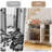3-Tier Shoe Storage Cabinet With Doors, Farmhouse Shoe Rack With Adjustable Shelves & Side Cabinets, 42 Inch Tall Freestanding Organizer Cabinet Storage For Entryway Hallway Living Room Closet