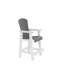 2 chaises hautes - tabourets de bar d'extérieur avec dossier haut en blanc et gris pour tous les temps 2 + jardin et espace de vie