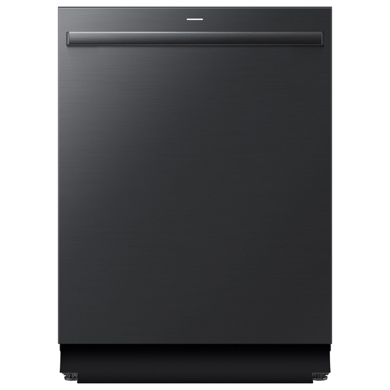 Lave-vaisselle intelligent Samsung 38 dBA Bespoke avec système de lavage à 3 paniers, fini acier noir mat, Matte Black Steel