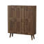 Rangement pour chaussures peu encombrant, armoire moderne en noyer de MDF pour la maison d'entrée