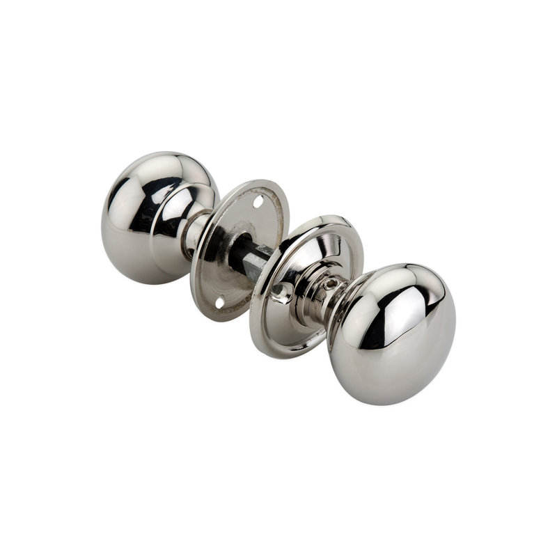 Cottage Small 40mm Rim/Mortice Door Knob, Polished Nickel