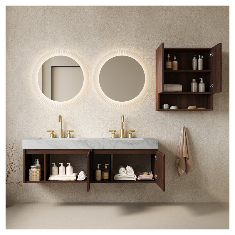0 Bathroom Vanity with Top, Beige