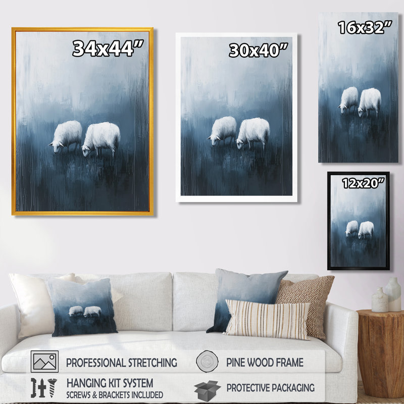 Dristy - Reproduction d'art mural animaux, H 32 po x l 16 po, Toile tendue, Ne s’applique pas