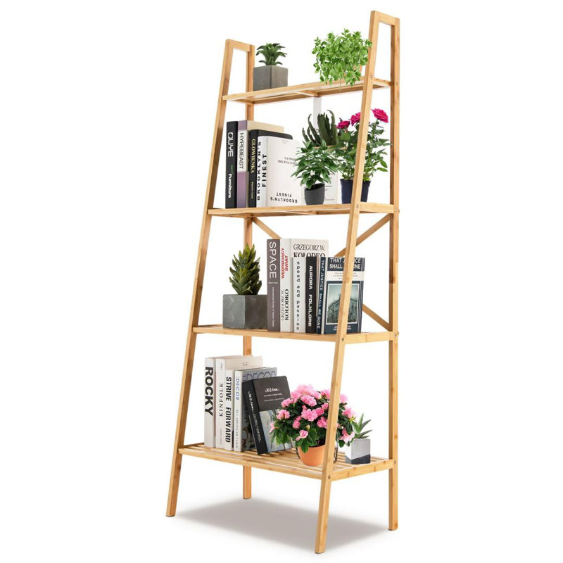 Annalotta 148cm H x 60cm W Metal Ladder Bookcase
