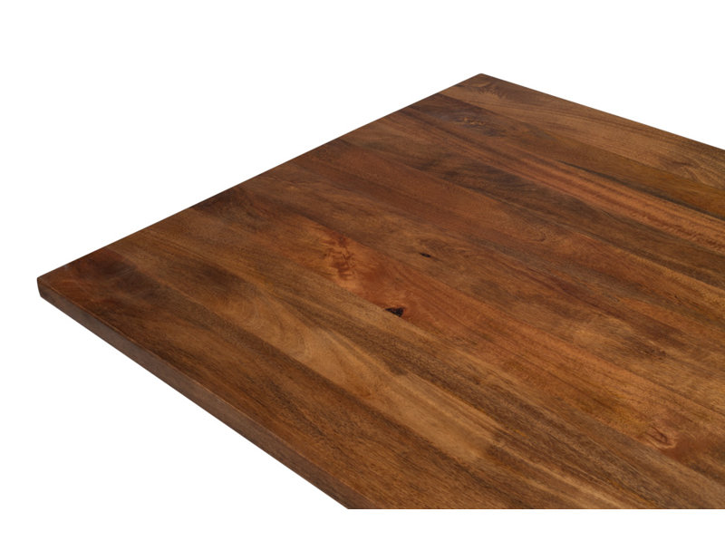 Brown Mango Wood Trestle Base Dining Table