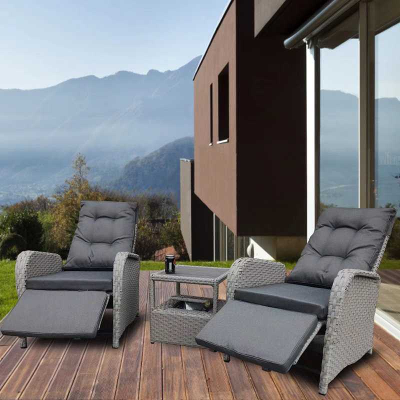 Adaleena 67cm Wide Glider Standard Recliner, Grey, Light Grey