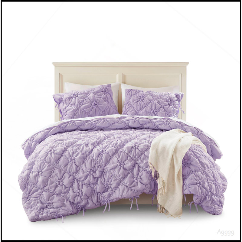 Ensemble d'édredon très grand 3 pièces, Purple