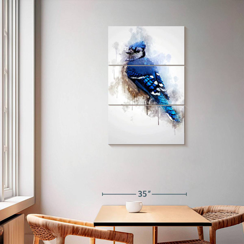 Brampt Blue Jay Bird, 57" H x 36" W