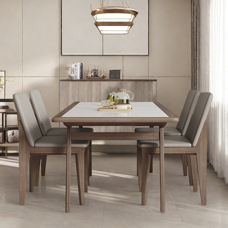 Ensemble de table de salle à manger rectangulaire de style nordique, H 29,5 po x L 70,9 po x l 35,4 po