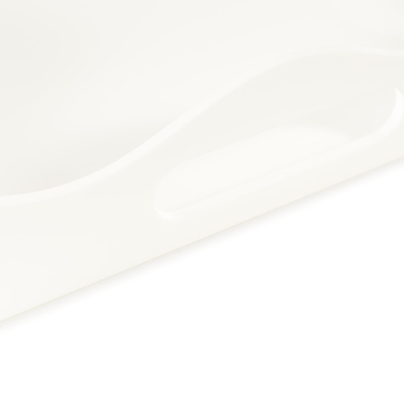 Acrylic Tray With Handles, White