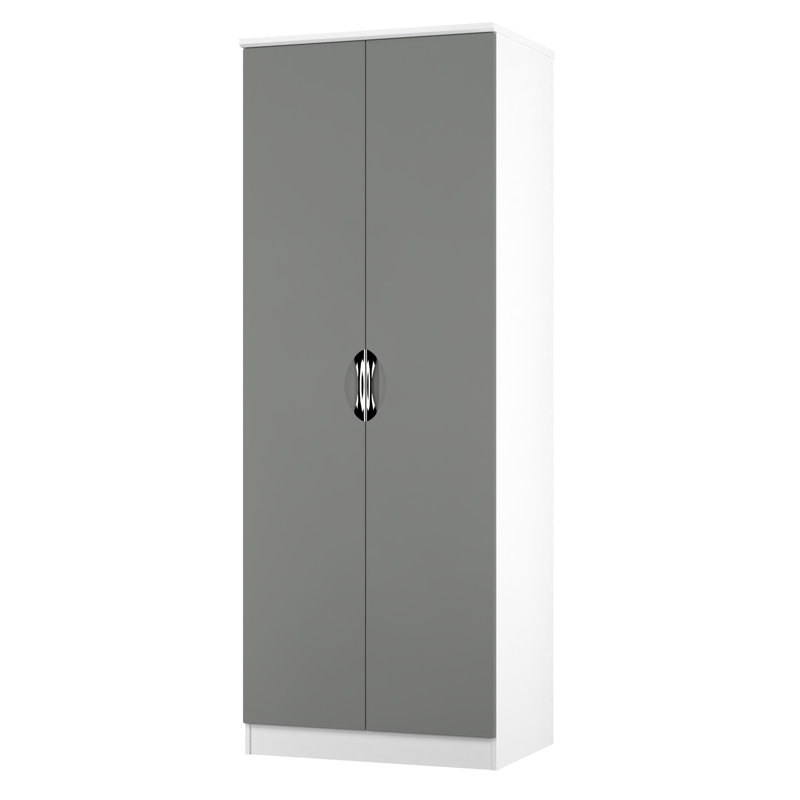 Bhodhini Manufactured Wood Wardrobe, Grey/White
