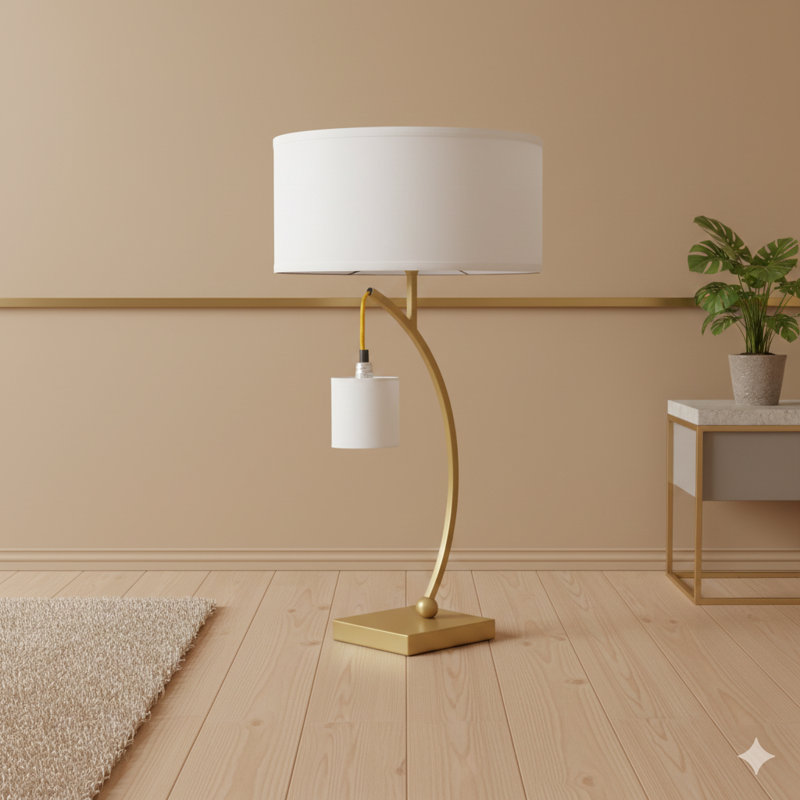 Lampe de table 28 po, Doré