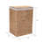 DTX Intl Handmade Wicker Laundry Hampers - Set of 2 Water Hyacinth Storage Baskets with Integrated Handles, Removable Liners, and Lids-2490035