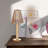 Lya 12" Crystal Glass Candle Lamp With Glass Shade-672414585