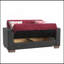 Causeuse convertible rembourrée avec rangement, microfibre polyuréthane bourgogne / noir-1215178172-1215178174