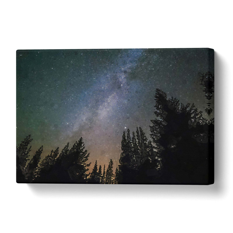 The Milky Way Above A Forest In Abstract - Wrapped Canvas Print, 40 cm H x 60 cm W