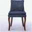 Modern Dining Table and Chair Set, Double Filled Decorative Side Armchair, with Middle Back and Arched Solid Wood Legs, Suitable for Living Room/Dining Room.-376431546