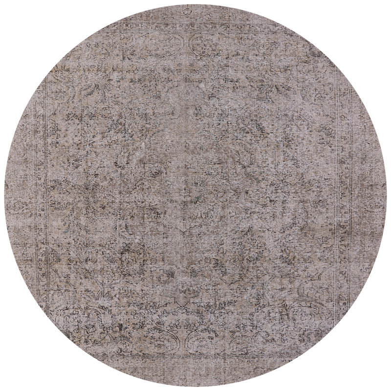 Tapis oriental gris Cheviot, Rond 3 pi