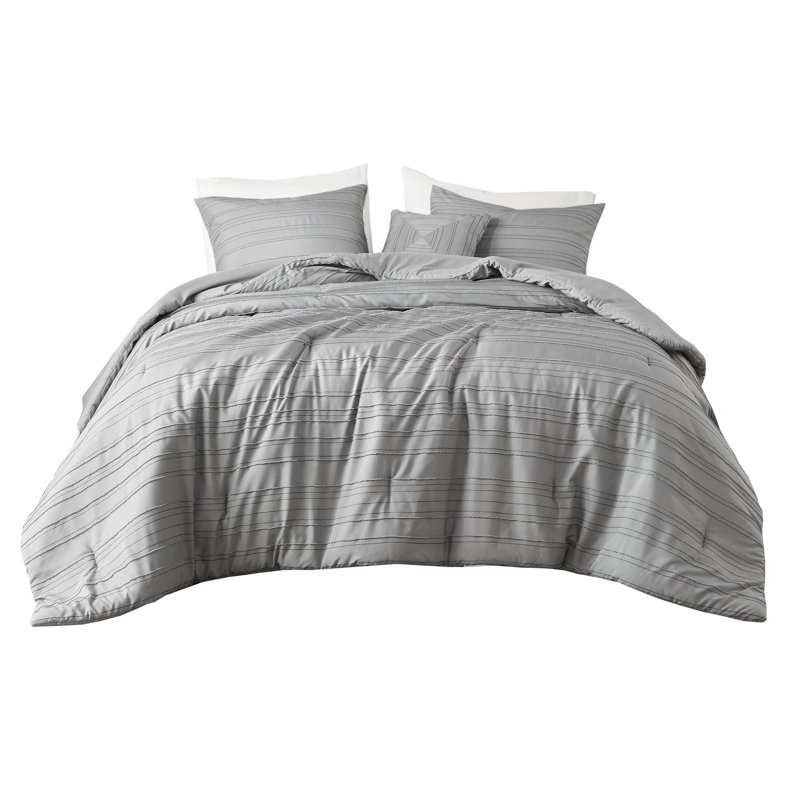 Oliver Clip Jacquard Comforter Set, Twin/Twin XL Comforter + 2 Additonal Pieces