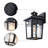 Black Motion Sensor Dusk To Dawn Outdoor Wall Lantern（2-pack）
