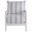 Fauteuil d'appoint à rayures blanches et bleu marine