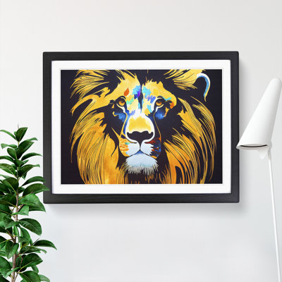 Lion Watercolour Vol.2 Abstract - Single Picture Frame Print