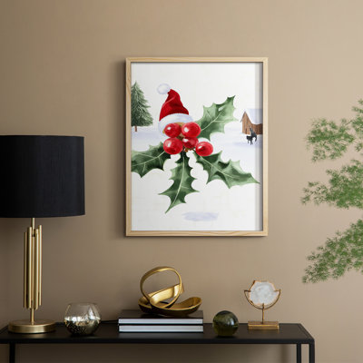 «Christmas Holiday Art DCCL XXXV», reproduction d'art encadrée - bois massif
