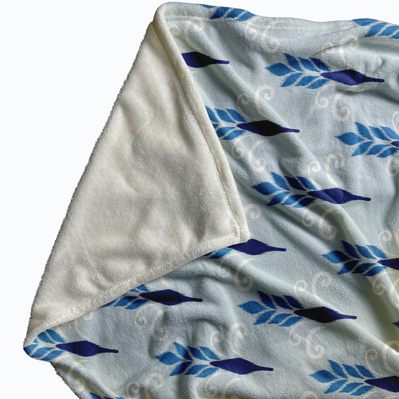 Throw Blanket, 60" L x 50" W x 0.5" D, Azure