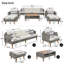 Ensemble de canapé en osier 6 pièces 6 pièces PE