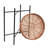 Malia 20" Coastal Bohemian Faux Rattan Round Tray End Table with Metal Base-1530640017