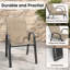 Ensemble de 6 chaises de salle à manger robustes pour l'extérieur avec siège large ergonomique-674222562
