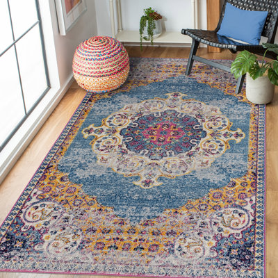 Tapis à motif oriental bleu Penson