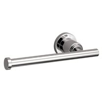 Design House 559302 Savannah Toilet Paper Holder Wall Mounted for Bathroom, 6.5 x 3.27 x 4.53, Polished Chrome and White