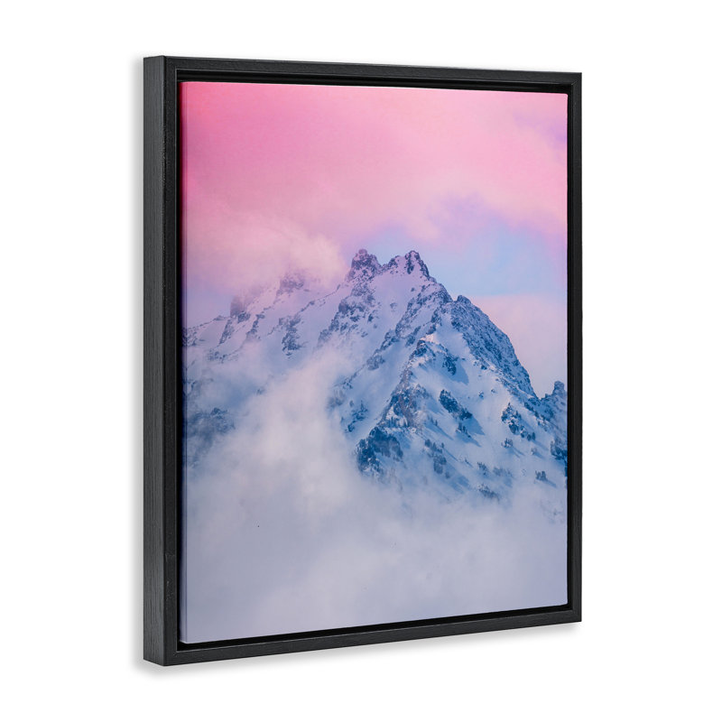 Cadre flottant pastel Wyoming Wonders, design par Jared Kreiss, Cadre flottant noir de jais, H 21 po x l 17 po